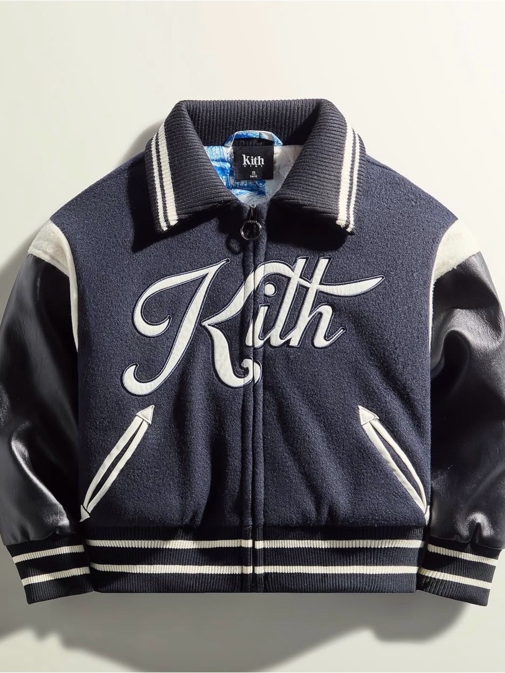 Kith NY to the World Wool Varsity Jacket Black & White